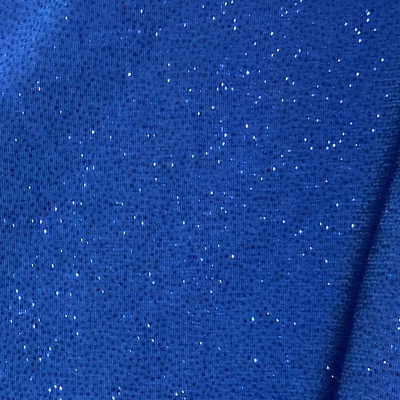 NWT ENFOCUS WOMAN SIZE 16 W COBALT BLUE GLITTER TOP BLACK SKIRT COCKTAIL DRESS - Picture 4 of 12